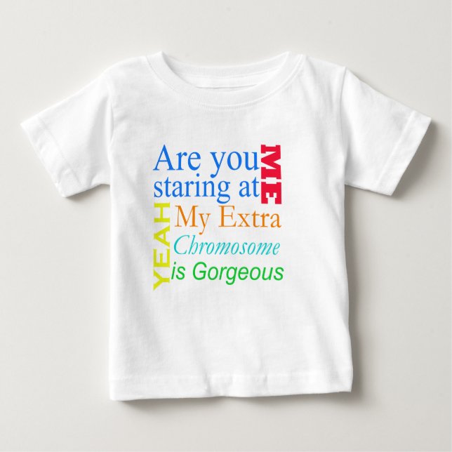 T-shirt É você que olha fixamente em mim… Síndrome de Down (Frente)