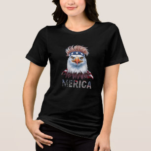 T-Shirt Eagle Patriótico - Águia Negrito com Na mo