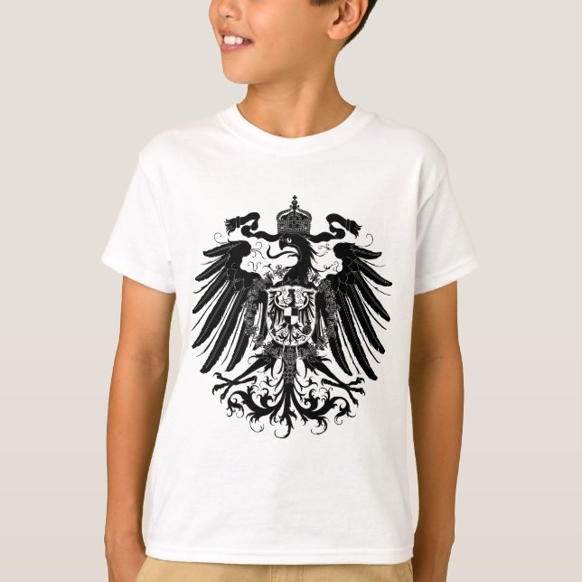 T-shirt Eagle prussiano preto (Frente)
