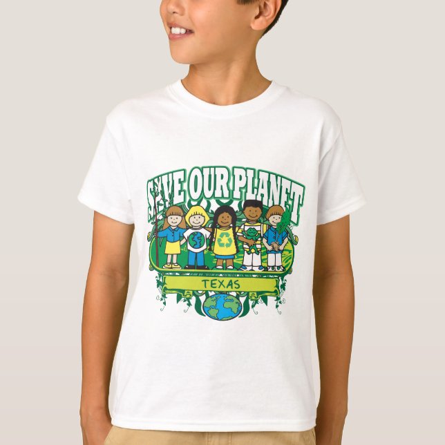 T-shirt Earth Kids Texas (Frente)