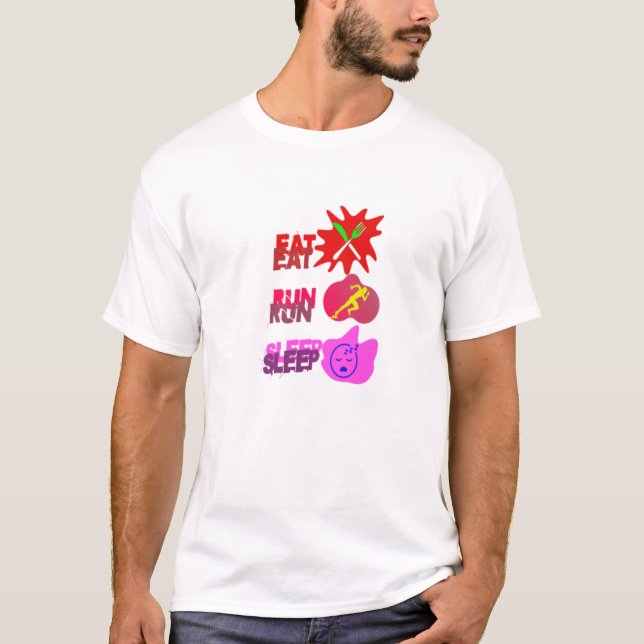 T-Shirt EAT RUN SLEEP REPEAT (Frente)