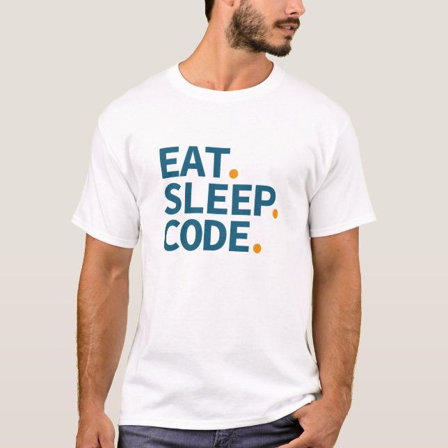 T-shirt Eat. Sleep. Code. (Frente)