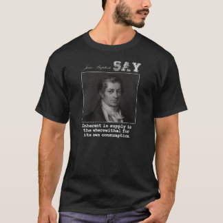 T-shirt Economia do libertário de Jean-Baptiste Say