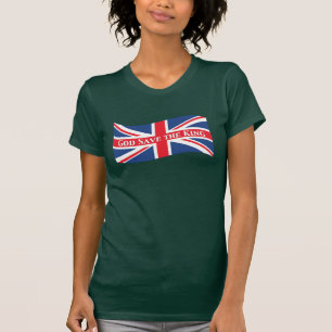 T-shirt Economias do deus o rei com Union Jack