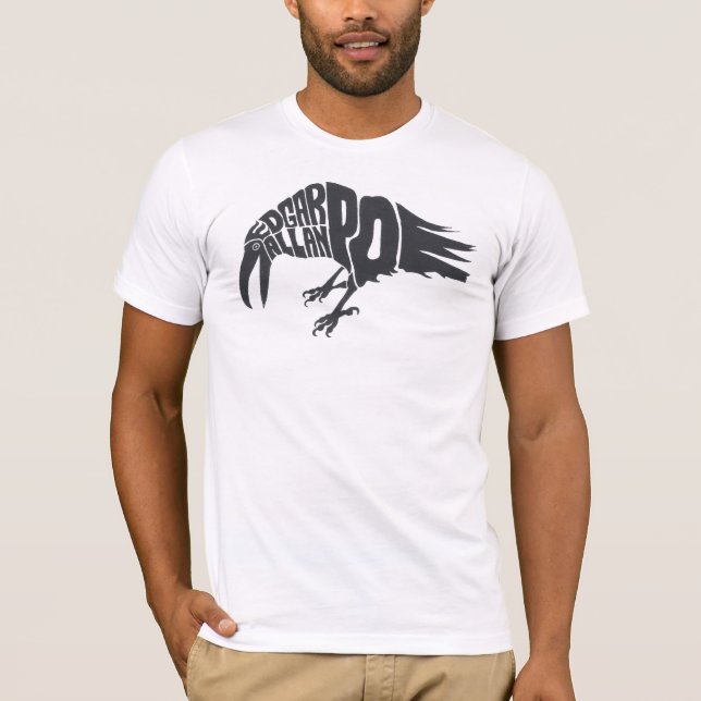 T-shirt Edgar Allan Poe - o corvo (Frente)