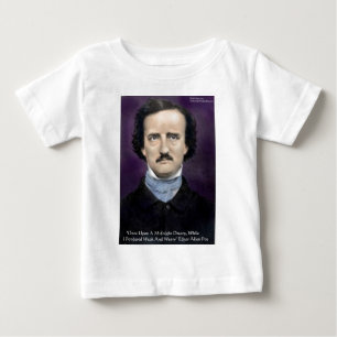 T-shirt Edgar Allen Poe "The Raven" Cita presentes e cartõ