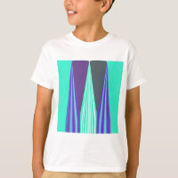 Edgy Blue Purple Cyan Chevron Art Impressão