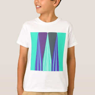 T-shirt Edgy Blue Purple Cyan Chevron Art Impressão