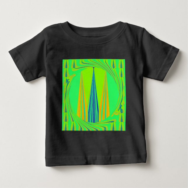 T-shirt Edgy Geometry Neon Design (Frente)