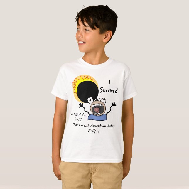 T-shirt Edição da sobrevivência do eclipse 2017 solar (Frente Completa)