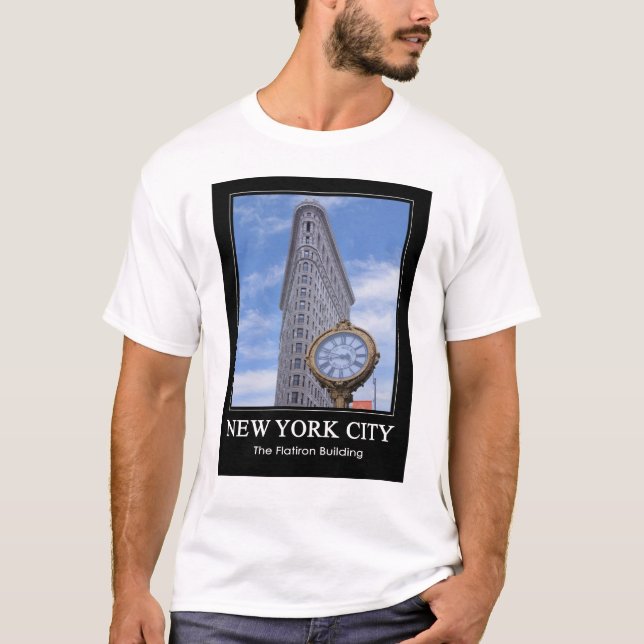 T-shirt Edifício Flatiron e Relógio 1C (Frente)