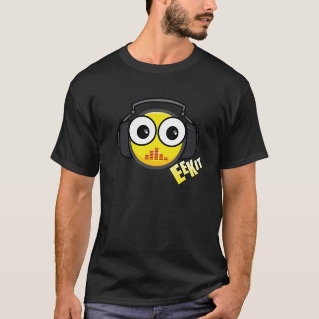 T-shirt EEK do DJ (preto básico) (Frente)