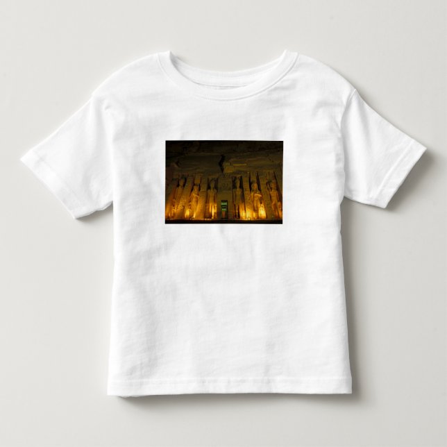 T-shirt Egito, Abu Simbel, Fachada iluminada do Pequeno (Frente)