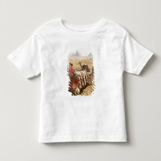 T-shirt Egito, Cairo. Camelos descansando (Frente)