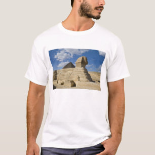 T-shirt Egito, Gizé. A grande Esfinge ergue-se acima da 2