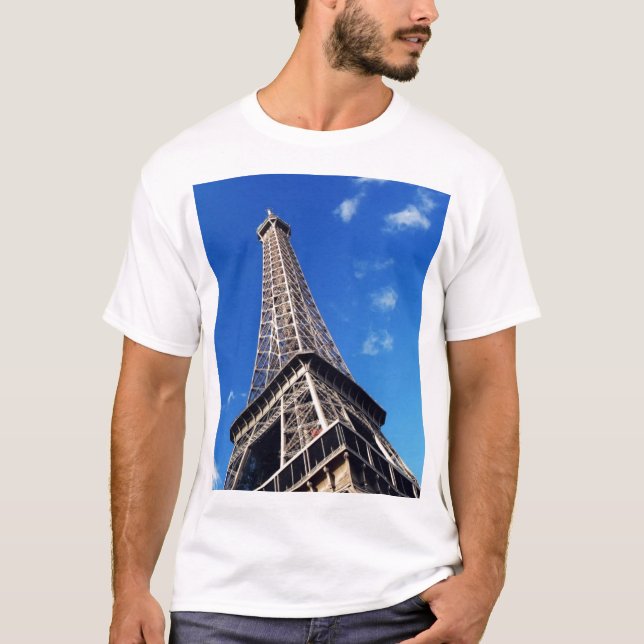 T-shirt Eiffel Tower Paris Europe Viagem (Frente)