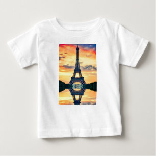 T-shirt Eiffel Tower Paris Evening European Viagem