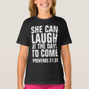 T-SHIRT ELA PODE RIR NOS PRÓXIMOS DIAS, PROVÉRBIOS 31