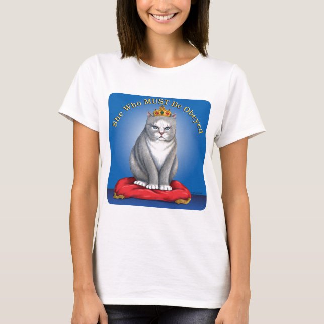 T-shirt Ela que deve ser obedecida (Frente)