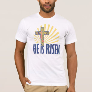 T-shirt Ele é RISEN na Páscoa