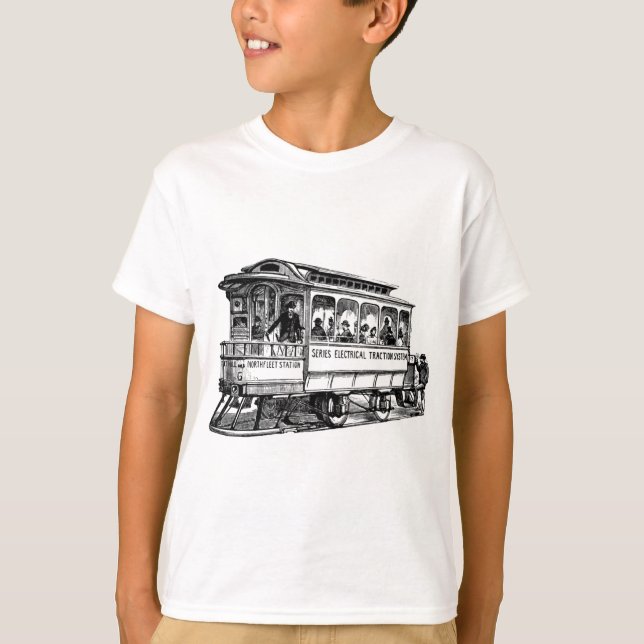 T-shirt Eléctrico do vintage (Frente)