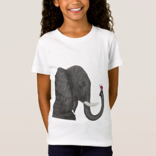 T-shirt Elefante Adorável e Ladybug Bonito