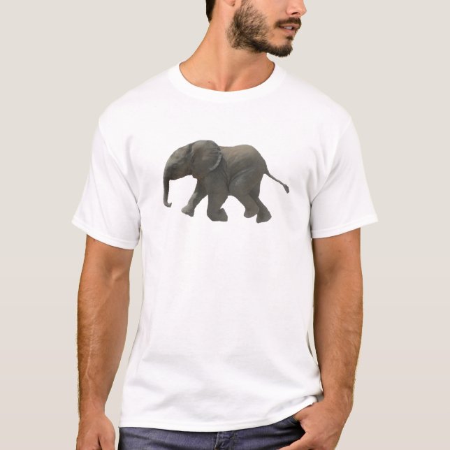 T-shirt Elefante africano do bebê (Frente)