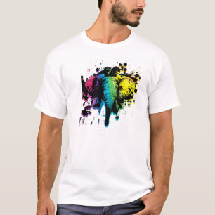 T-shirt Elefante arco-íris