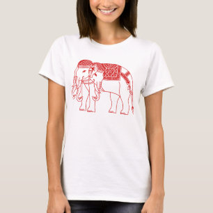 T-shirt Elefante Branco Tailandês Erawan