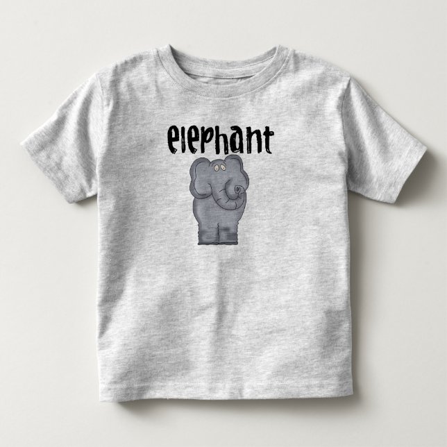 T-shirt Elefante cinza (Frente)