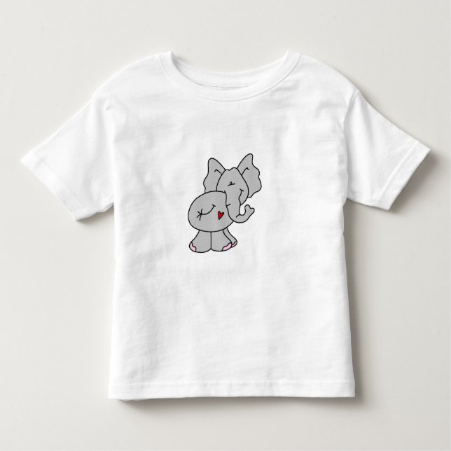T-shirt Elefante cinzento bonito (Frente)