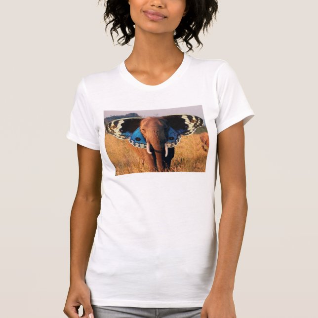 T-shirt Elefante da borboleta (Frente)