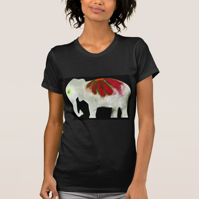 T-shirt Elefante de flower power (Frente)