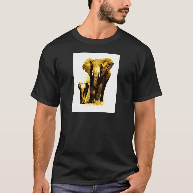 T-shirt Elefante e Elefante para Bebês (Frente)