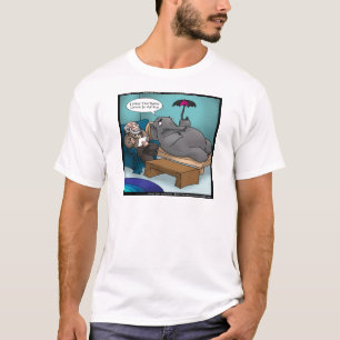 T-shirt Elefante Engraçado em Terapia