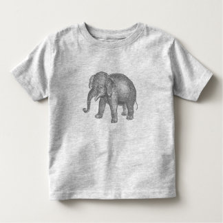 T-shirt Elefante feliz do bebê do vintage