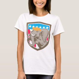 T-shirt Elefante republicano do trunfo