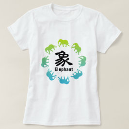 T-shirt Elefantes Caminhando em Círculo