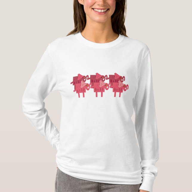 T-shirt ELEFANTES cor-de-rosa (Frente)