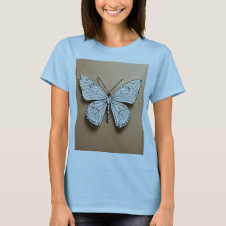 T-Shirt Elegance De Borboleta Metálica.