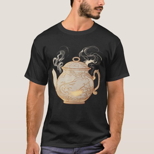 T-Shirt Elegante do Bule (Frente)