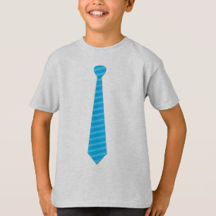 T-shirt elegante do laço das listras de azuis