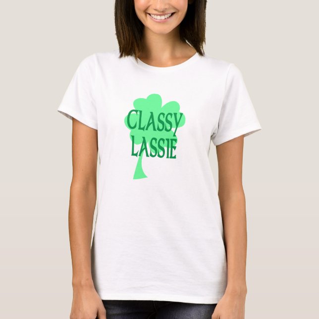 T-shirt elegante do Lassie (Frente)