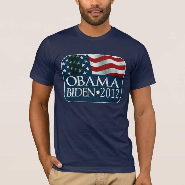 T-shirt Eleição 2012 de Obama Biden afligida (Frente)
