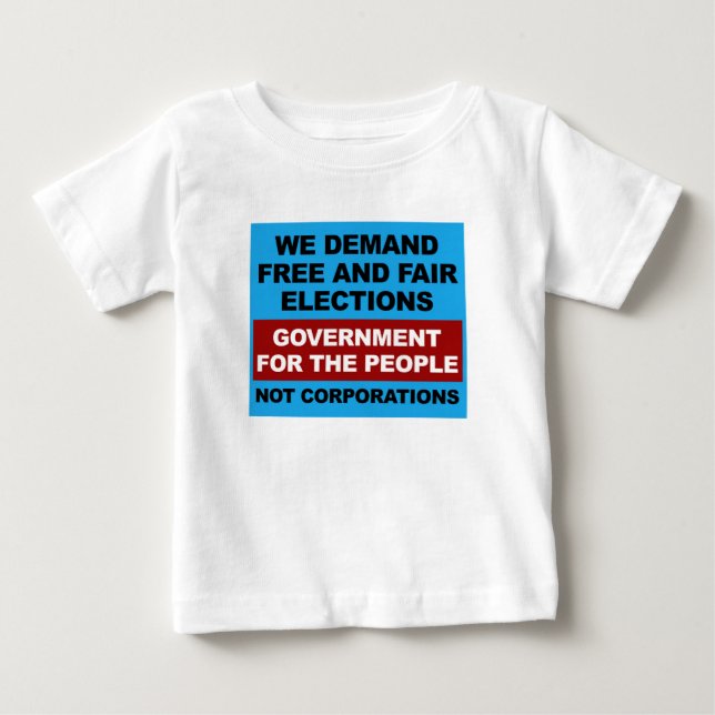 T-shirt Eleições livres e justas (Frente)