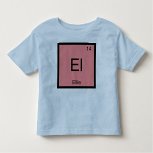 T-shirt Elemento de Química de Nome Ellie Mesa periódica