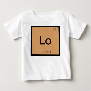 T-shirt Elemento Químico do Nome Lorena Mesa periódica