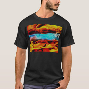 T-shirt Elementos Quentes E Frio Abstrato De Pó Acrílico