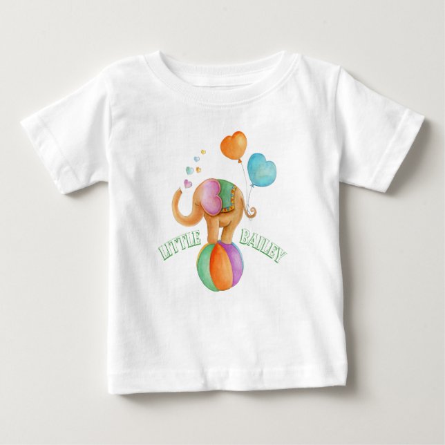 T-shirt Elephant circus watercolor (Frente)