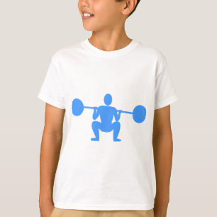 T-shirt Elevador de peso 01 - azuis bebés